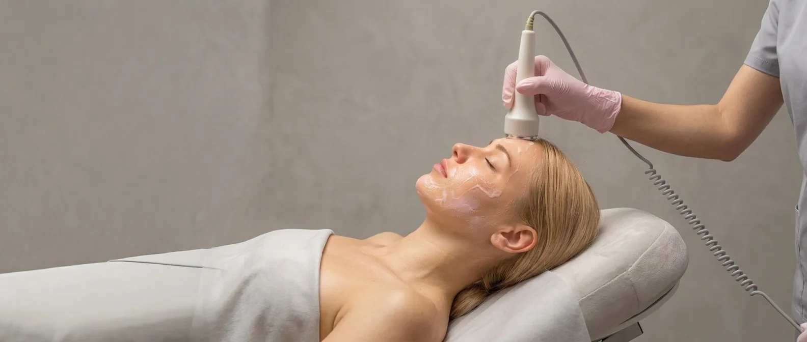 Paciente durante un tratamiento facial en AURIS